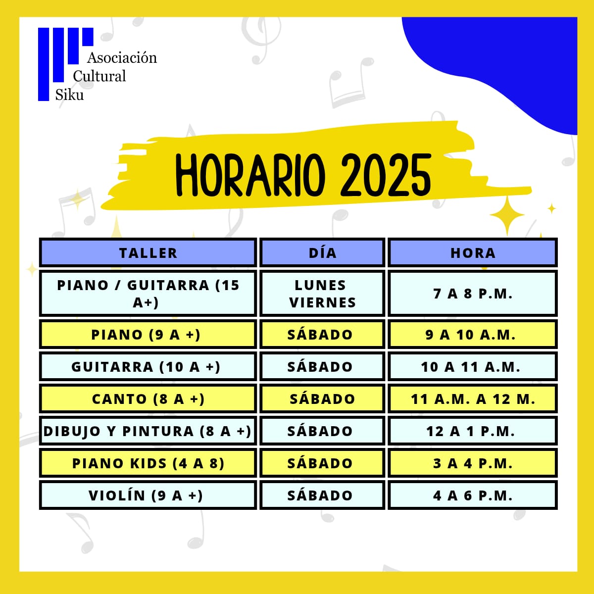 imagen de talleres anuales Siku